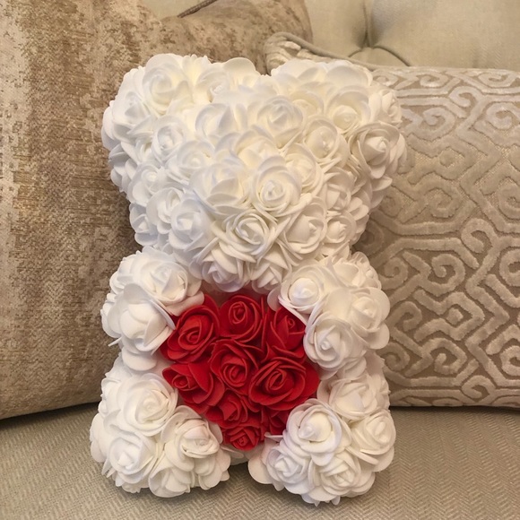 Rose Bear Gift for Her, Valentines Day, Birthday Gift, Mothers Day, Engagement - Picture 10 of 13